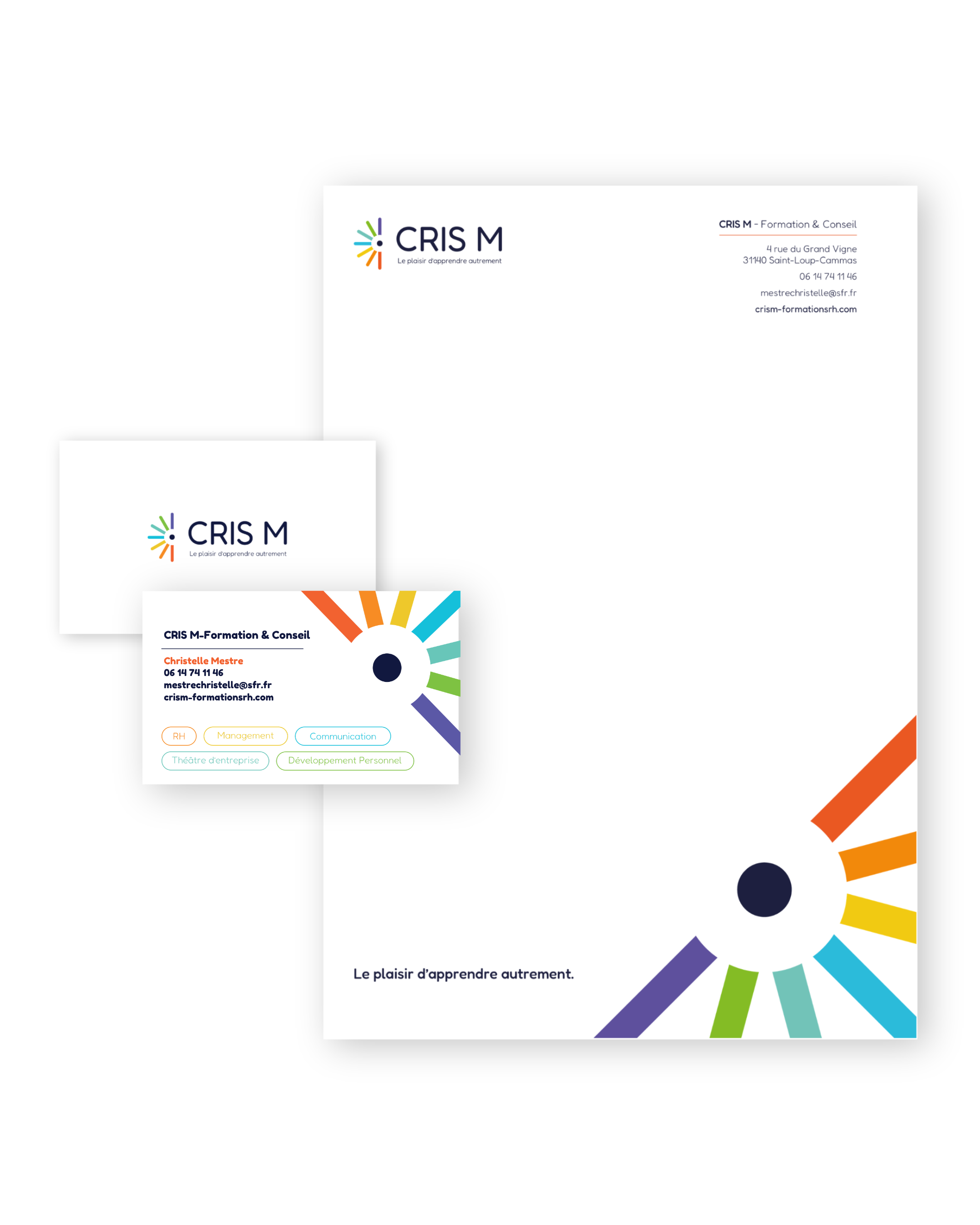 Papier à en-tête et carte de visite de Cris M