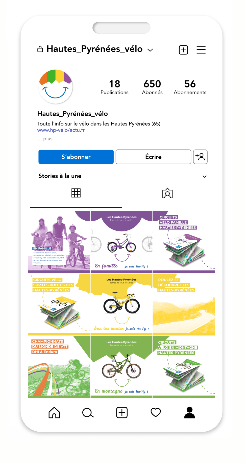 campagne pour la pratique du vélo sur mobile et réseaux sociaux par Pitxucom