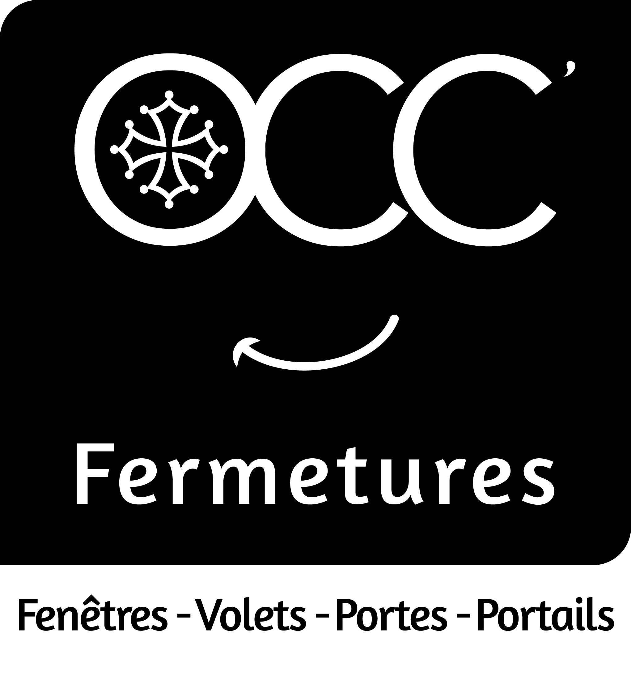 Logo d'Occ'Fermetures version noir