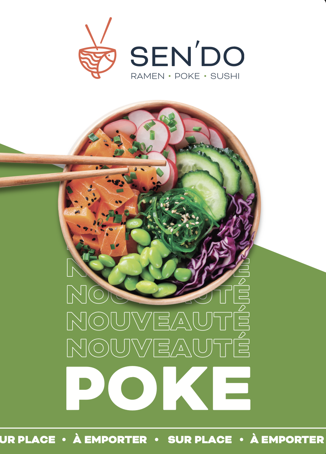 Flyers de lancement pour le restaurant Sendo par Pitxucom agence de communication à Toulouse